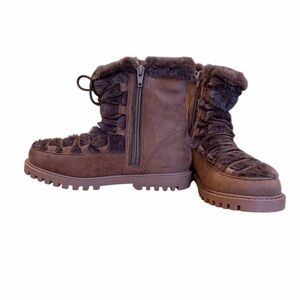 GAP Kids Brown Fur-Lined Winter Boots NWT Size 2